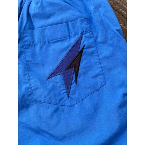 VTG Speedo Men's Mesh Lined Swim Shorts Blue Medium - Picture 8 of 8